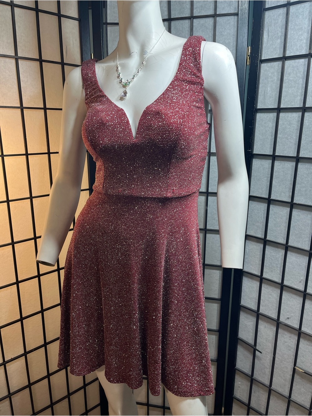 Crystal Doll Juniors Women's Red Dress Sz 3(XS-Small)